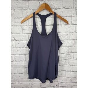 Lululemon Cool Racerback Tank Top Soot Light Purple Gray athletic workout  Sz 12